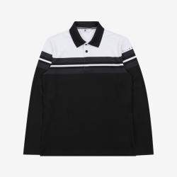Fila Golf Color Block Férfi T-shirt Fekete | HU-70480